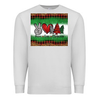 Dove Grey Peace Love Christmas Trees Premium Sweatshirt - Jasminsmagicworld