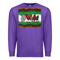 Purple Peace Love Christmas Trees Premium Sweatshirt - Jasminsmagicworld