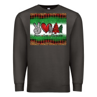 Smoke Peace Love Christmas Trees Premium Sweatshirt - Jasminsmagicworld