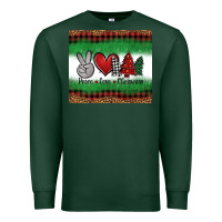 Sports Green Peace Love Christmas Trees Premium Sweatshirt - Jasminsmagicworld