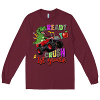 Burgundy ready to crush 1st grade Long Sleeve Tee - Zillion Design Studio