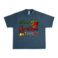 Midnight Navy it's Christmas time Urban Heavy Tee - BarkalooDesign