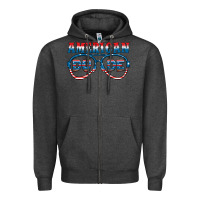 Charcoal Heather american dude Zipper Hoodie - HRA Design Shop