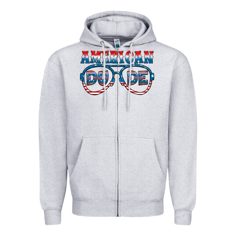 American Dude Zipper Hoodie by HRA Design Shop | Teevron