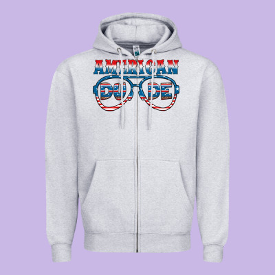 American Dude Zipper Hoodie Designed By Hra Design Shop