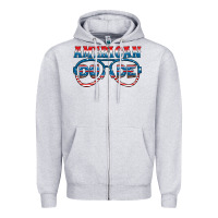 Heather Grey american dude Zipper Hoodie - HRA Design Shop