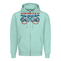 Seafoam american dude Zipper Hoodie - HRA Design Shop
