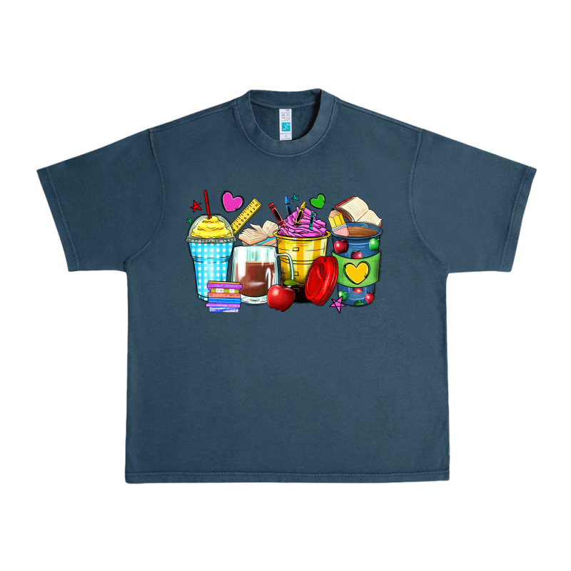 School Coffee Cups Urban Heavy Tee by Zillion Design Studio | Teevron