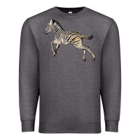 Charcoal Heather Baby Zebra Premium Sweatshirt - LillyAllenDesigns