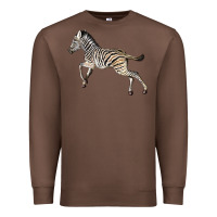 Chestnut Baby Zebra Premium Sweatshirt - LillyAllenDesigns