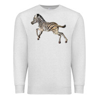 Oatmeal Heather Baby Zebra Premium Sweatshirt - LillyAllenDesigns