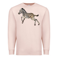 Pale Pink Baby Zebra Premium Sweatshirt - LillyAllenDesigns