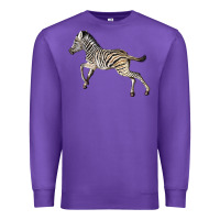 Purple Baby Zebra Premium Sweatshirt - LillyAllenDesigns