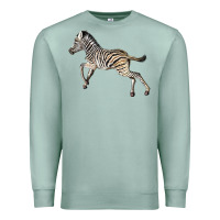 Seafoam Baby Zebra Premium Sweatshirt - LillyAllenDesigns