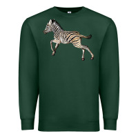 Sports Green Baby Zebra Premium Sweatshirt - LillyAllenDesigns