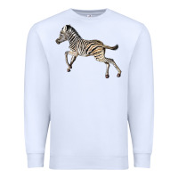 White Baby Zebra Premium Sweatshirt - LillyAllenDesigns