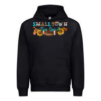 Black small town big spirit Urban Hoodie - BundleAndBundleShop