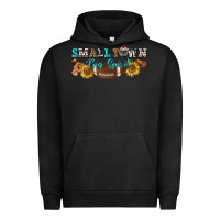 Pigment Black small town big spirit Urban Hoodie - BundleAndBundleShop