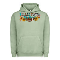 Pigment Oil Green small town big spirit Urban Hoodie - BundleAndBundleShop