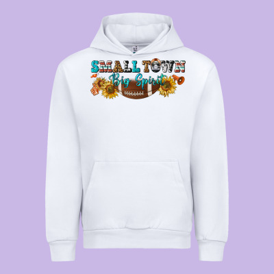 Small Town Big Spirit Urban Hoodie Designed By Bundleandbundleshop