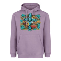 Lavender western gemstone cross sunflowers serape leopard glitter Heavyweight Hoodie - Artiststas