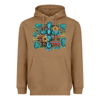 Toasted Coconut western gemstone cross sunflowers serape leopard glitter Heavyweight Hoodie - Artiststas