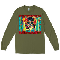 Army Green sugar skull tumbler 3 Long Sleeve Tee - CTS Tumbler Store
