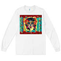 White sugar skull tumbler 3 Long Sleeve Tee - CTS Tumbler Store