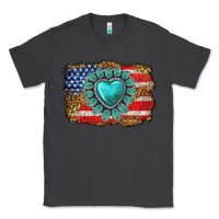Smoke American flag leopard turquoise gemstone Classic Tee - Neo Western