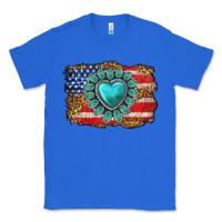 True Royal American flag leopard turquoise gemstone Classic Tee - Neo Western
