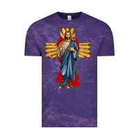Cloud Purple jesus christ cross Vintage Tee - texasbilliewilder