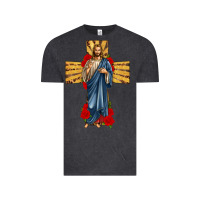 Vintage Black jesus christ cross Vintage Tee - texasbilliewilder