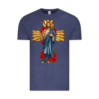 Vintage Denim jesus christ cross Vintage Tee - texasbilliewilder