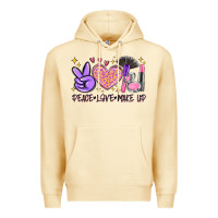 Pina Colada peace love make up Premium Hoodie - MaliasSmallBusiness