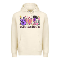 Tofu peace love make up Premium Hoodie - MaliasSmallBusiness