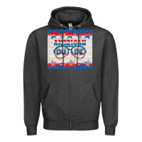 Charcoal Heather American dude Zipper Hoodie - HRA Design Shop