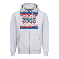Heather Grey American dude Zipper Hoodie - HRA Design Shop