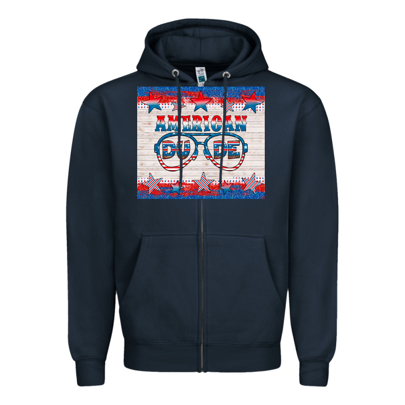 American Dude Zipper Hoodie by HRA Design Shop | Teevron