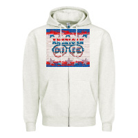 Oatmeal Heather American dude Zipper Hoodie - HRA Design Shop