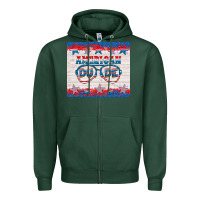 Sports Green American dude Zipper Hoodie - HRA Design Shop