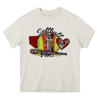 Cream softball vibes Heavy Core Tee - SublimationCraftShop