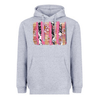 Heather Grey v.d cow and lotus brushstrock Heavyweight Hoodie - AdoDesignShop