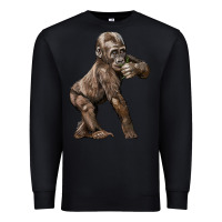 Black Baby Gorilla Premium Sweatshirt - LillyAllenDesigns