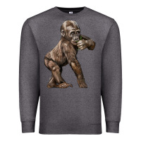 Charcoal Heather Baby Gorilla Premium Sweatshirt - LillyAllenDesigns