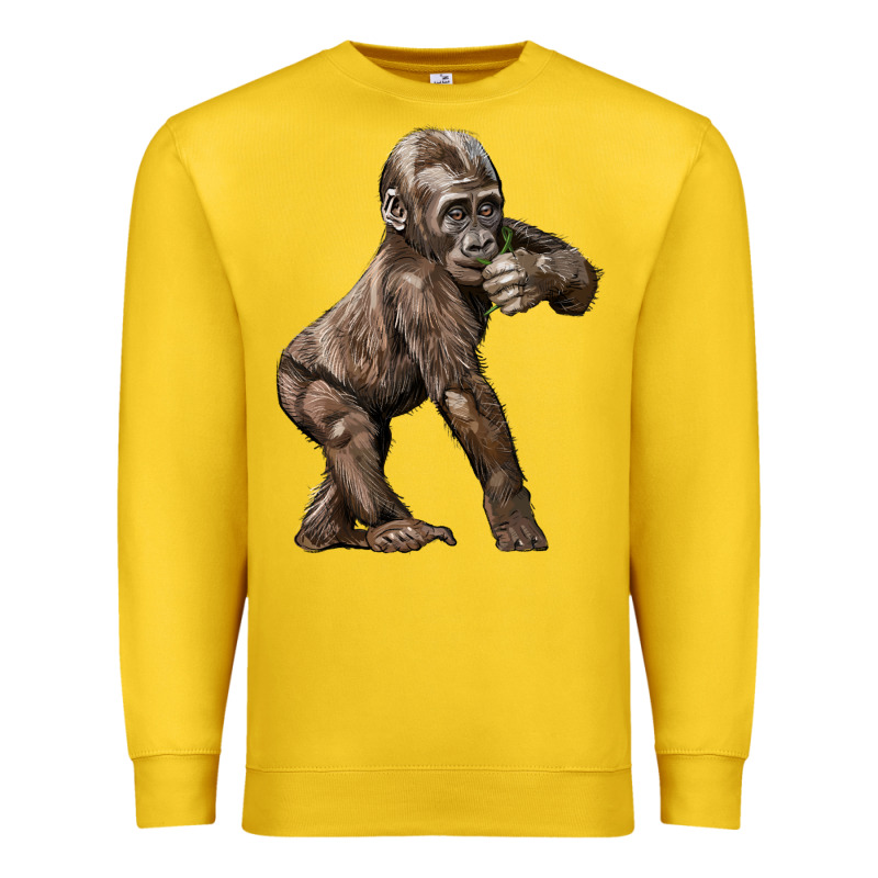 Baby Gorilla Premium Sweatshirt by LillyAllenDesigns | Teevron