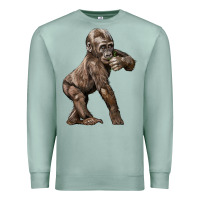 Seafoam Baby Gorilla Premium Sweatshirt - LillyAllenDesigns