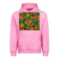 Fuchsia Pink american football with sunflower tumbler Urban Hoodie - BundleAndBundleShop