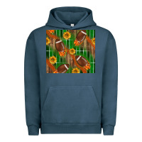 Pigment Midnight Navy american football with sunflower tumbler Urban Hoodie - BundleAndBundleShop