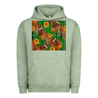 Pigment Oil Green american football with sunflower tumbler Urban Hoodie - BundleAndBundleShop