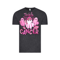 Vintage Black tackle cancer halloween ghosts american football Vintage Tee - RanaPortraitStore